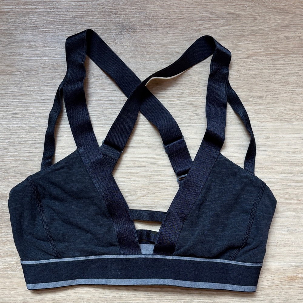 Lululemon Athletica Black Strappy Sports Bra